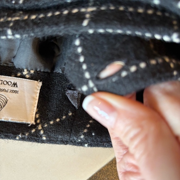 RalphLauren 100%Wool Mini Skirt Leather/Buckle/Fringe Sz 4 Grunge Y2K Classic - Picture 8 of 9